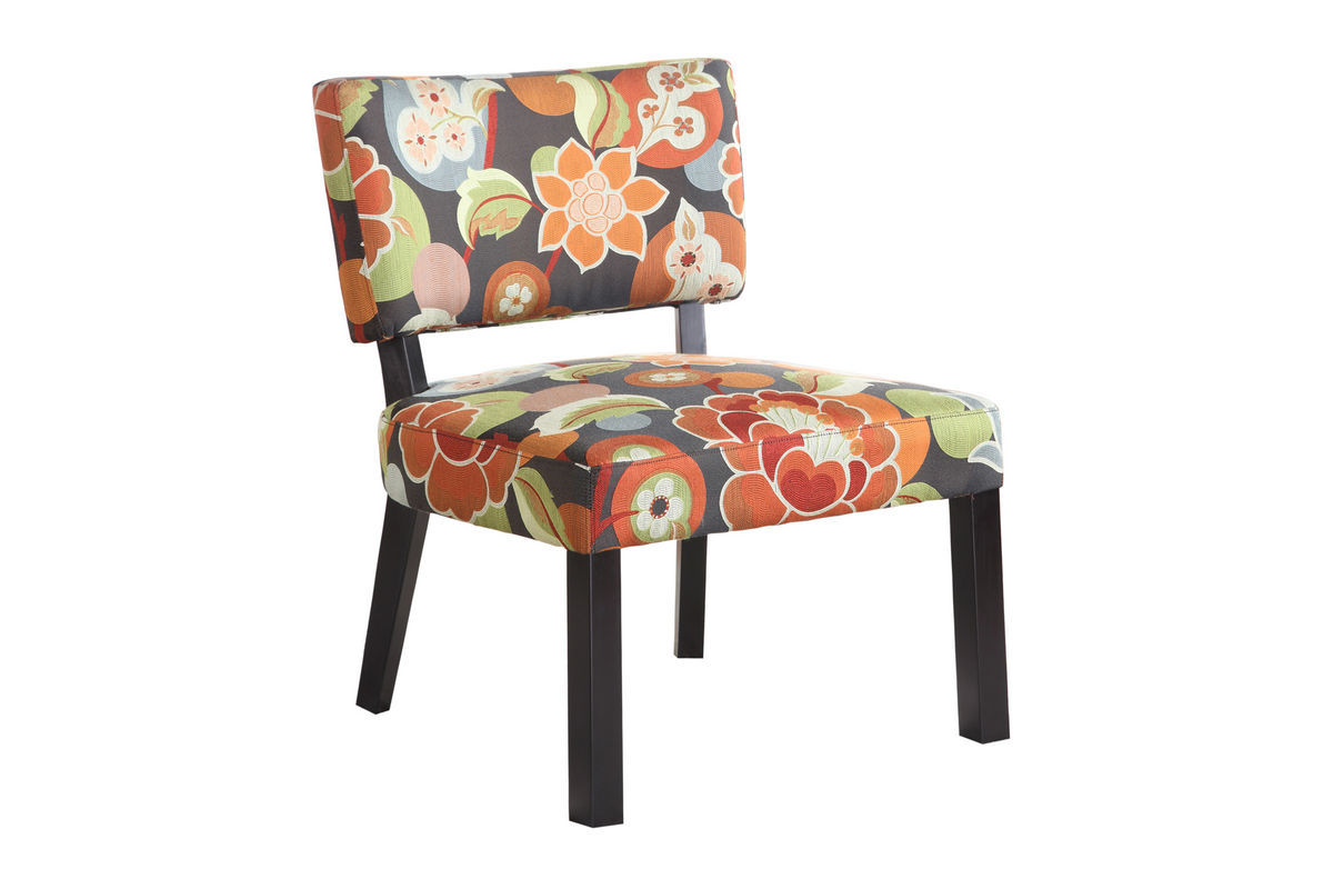 Floral Print Accent Chair Living Room
