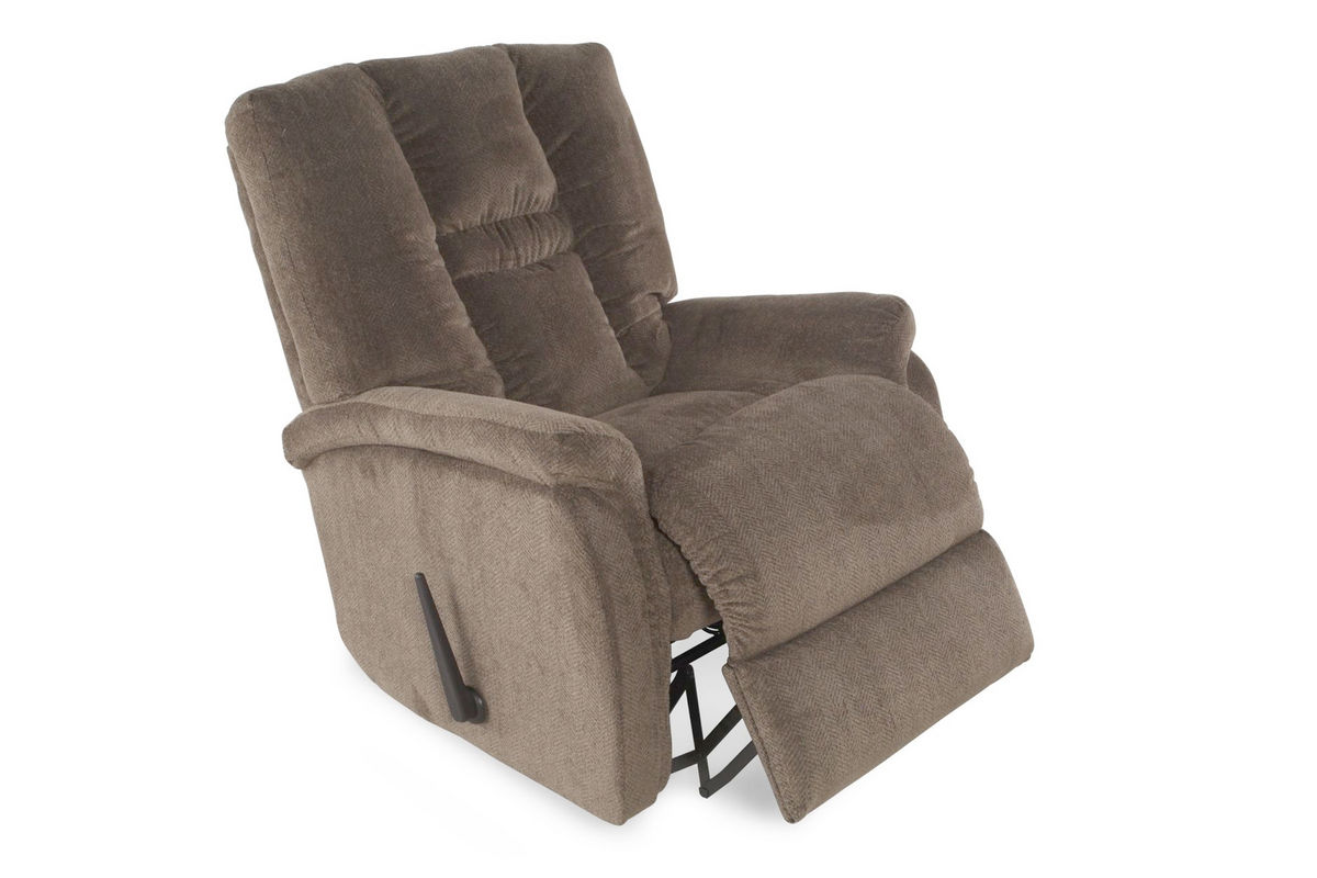 Taupe Leather Rocker Recliner By Lane At Gardner White