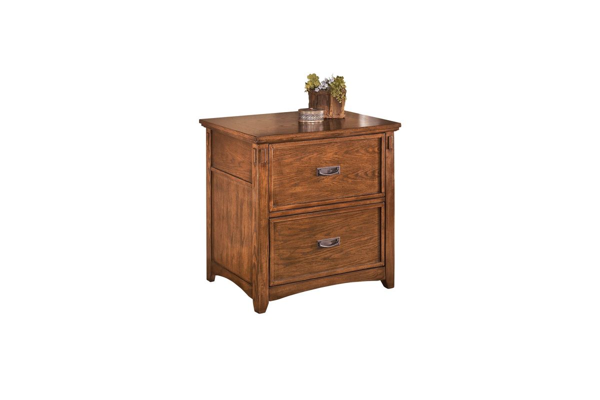 Cross Island Lateral File Cabinet in Medium Brown by Ashley