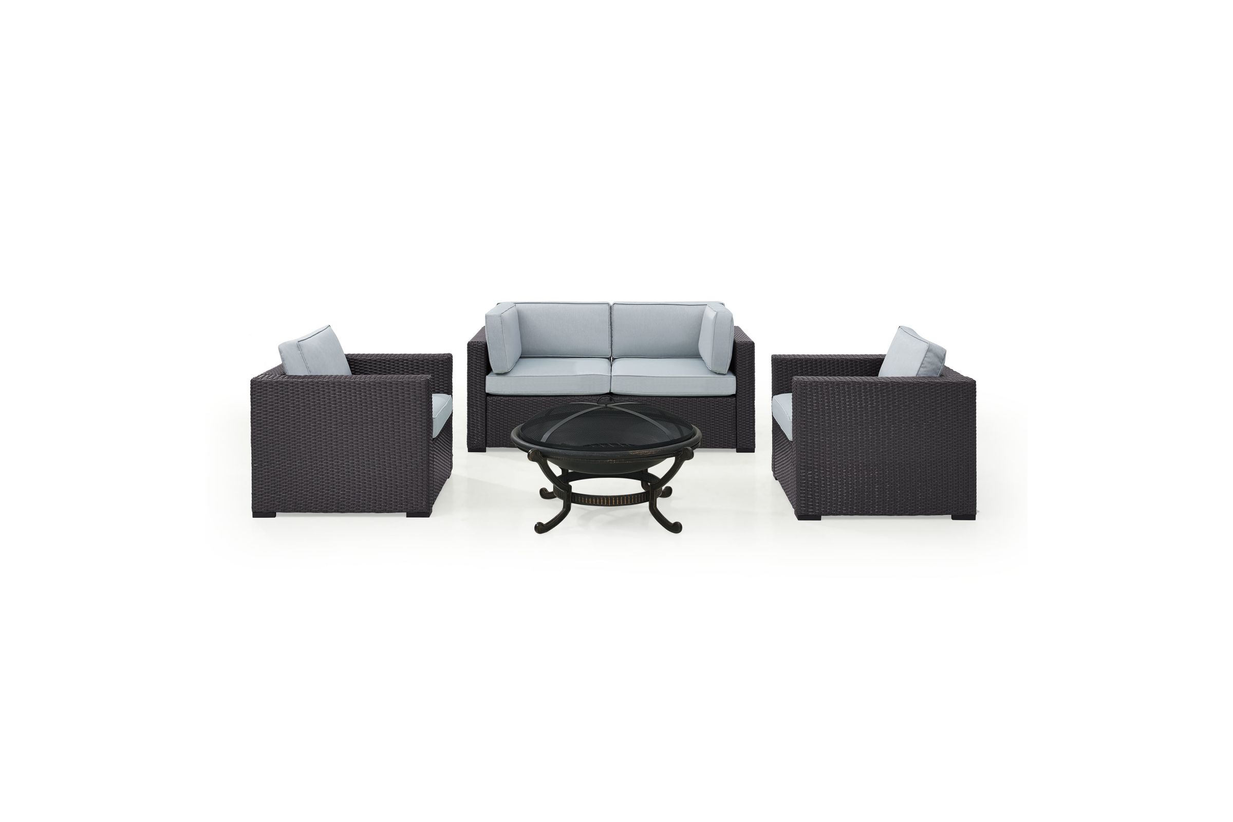 Biscayne Mist 5 Piece Outdoor Seating Set With Firepit By Crosley