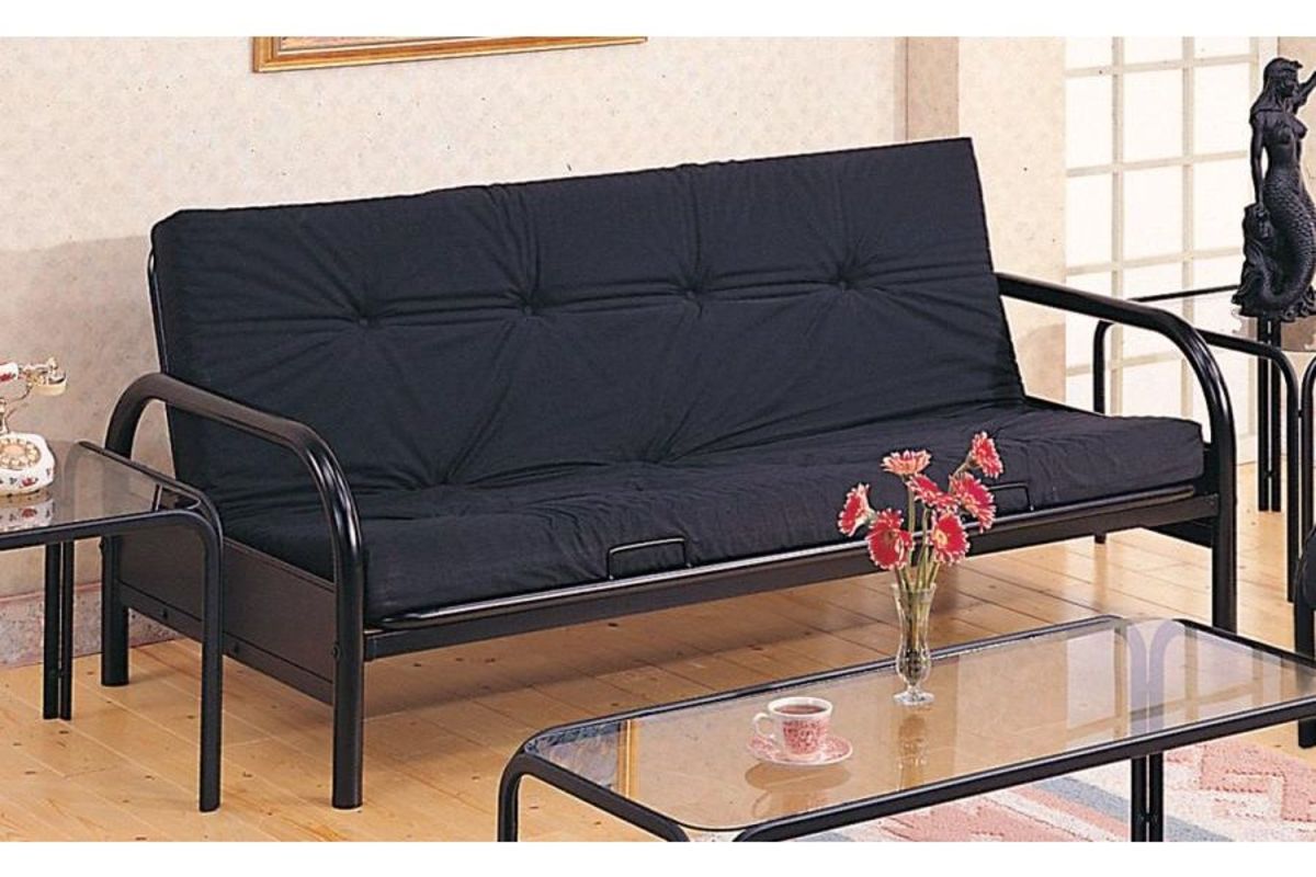 black metal futon sofa bed frame