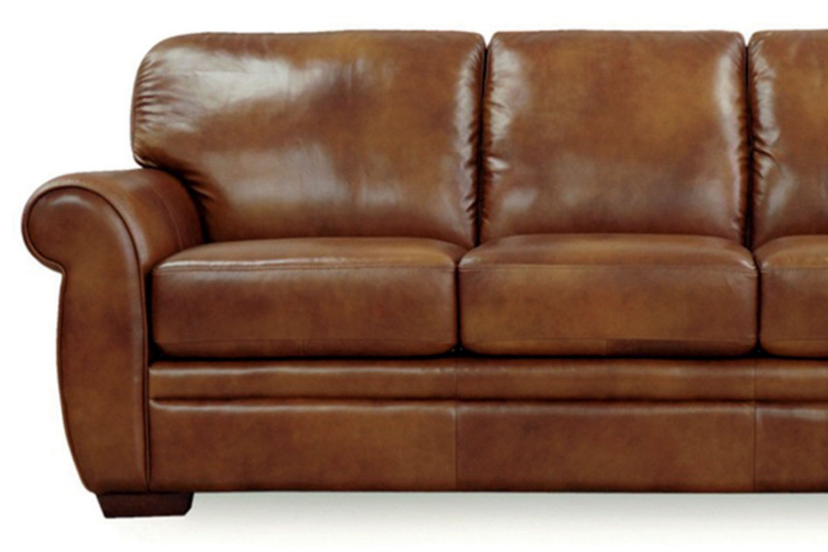 chestnut color leather sofa