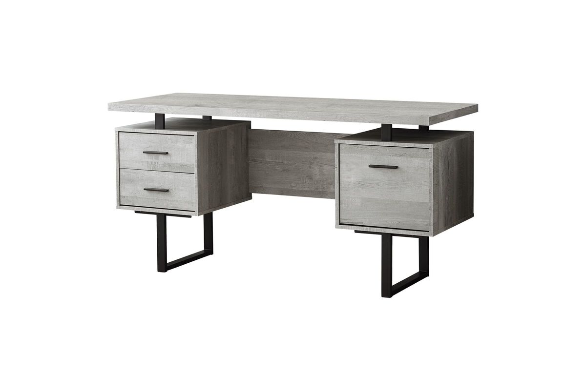 Grey 60" Reclaimed Wood Computer Desk by Monarch at ...