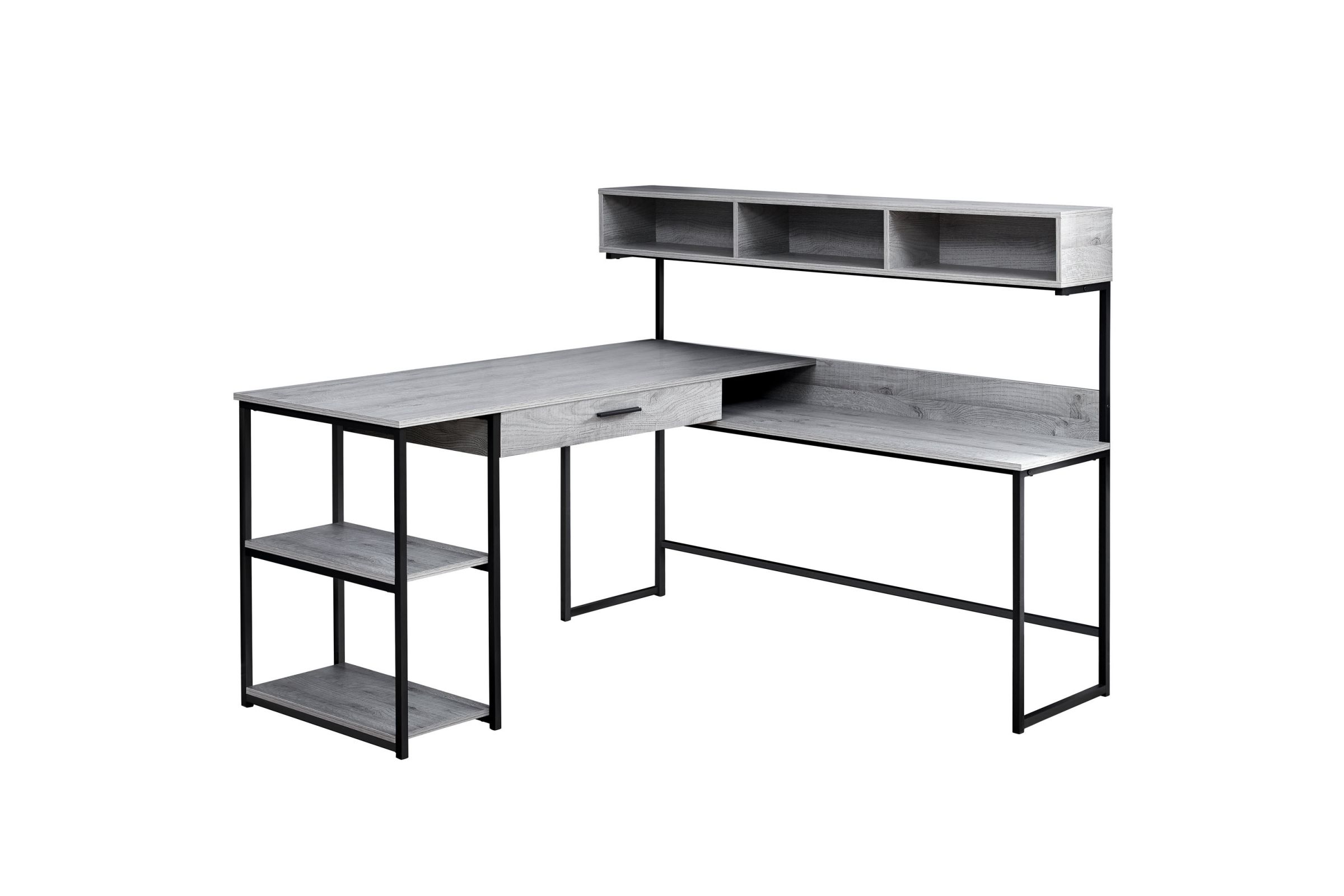 Black And Grey Corner Computer Desk By Monarch At Gardner White