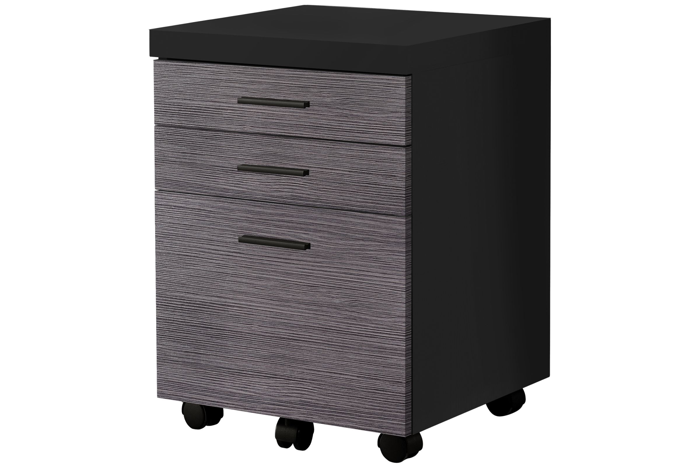 Black And Grey 3 Drawer Filing Cabinet By Monarch At Gardner White