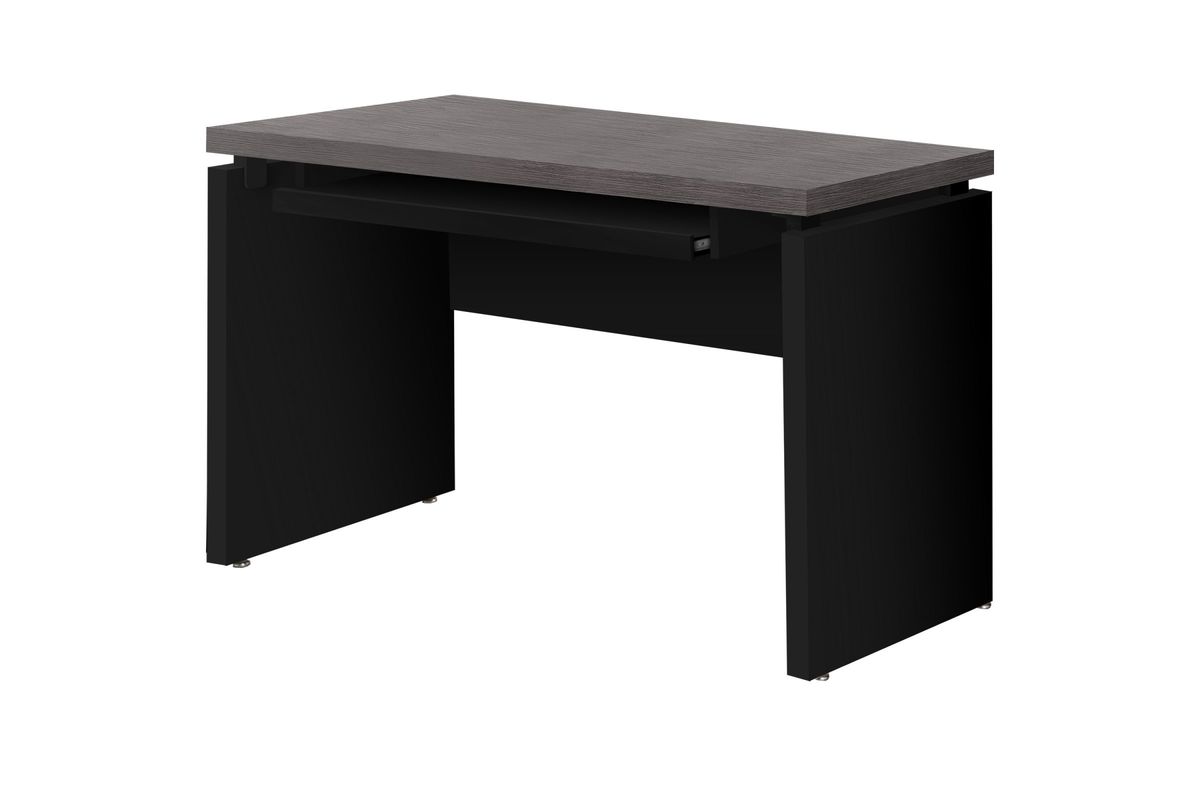 Black Computer Desk With Pull Out Keyboard Tray By Monarch