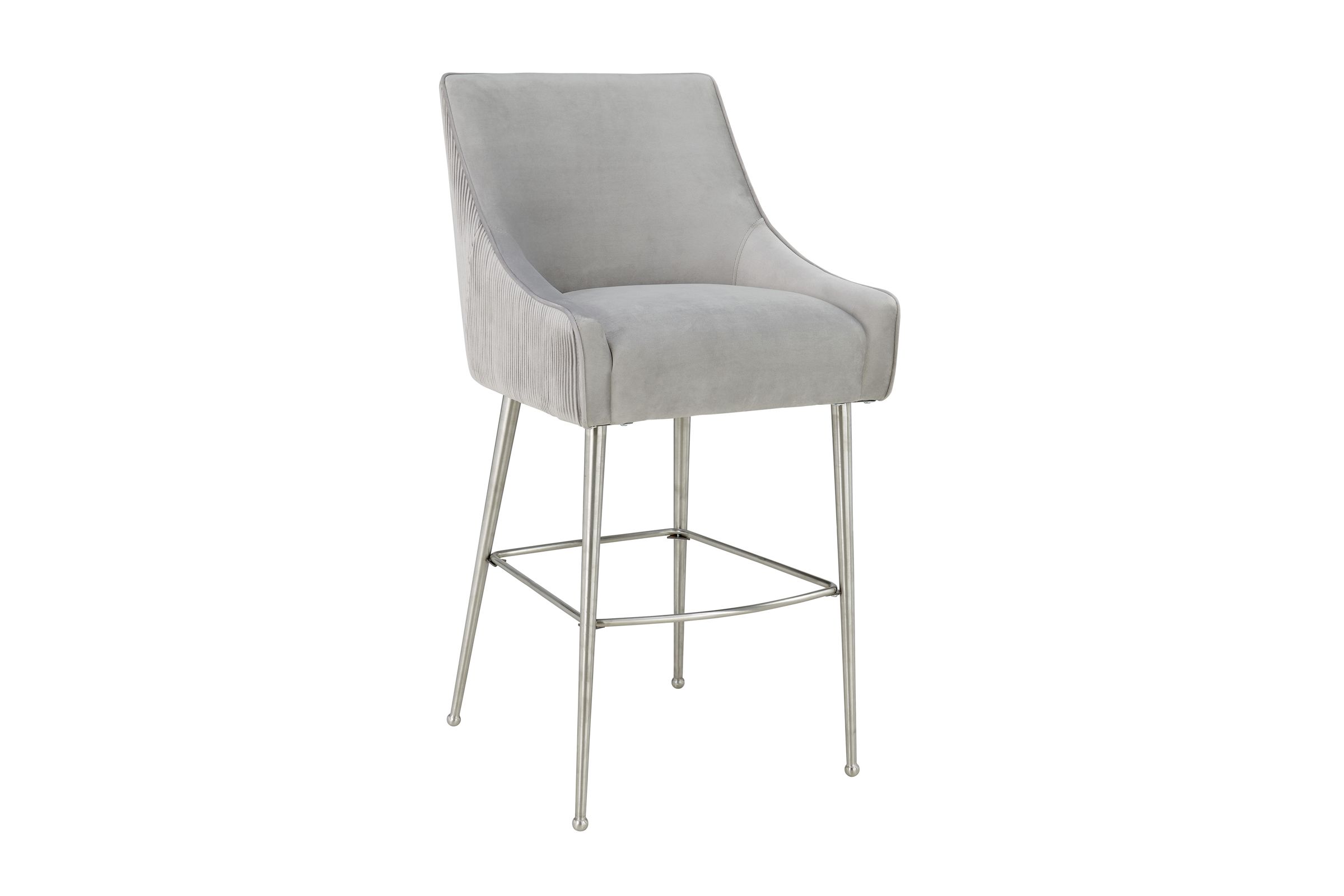 Beige Velvet Bar Stools