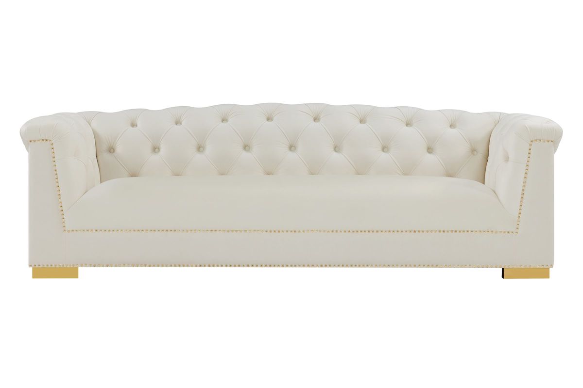 cream velvet sofa bed