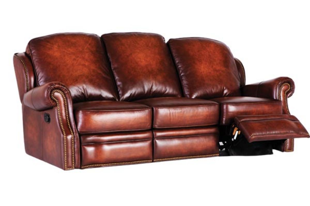 mckinney oak leather sofa