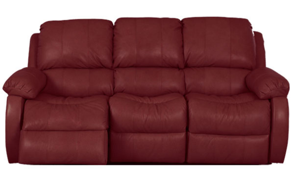 cherry leather tufted sofa with gold