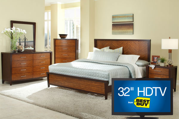 Zambia Queen Bed Dresser With Mirror 32 Tv At Gardner White