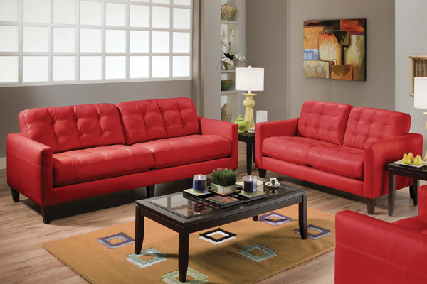 Milly Milano Red Sofa Loveseat At Gardner White