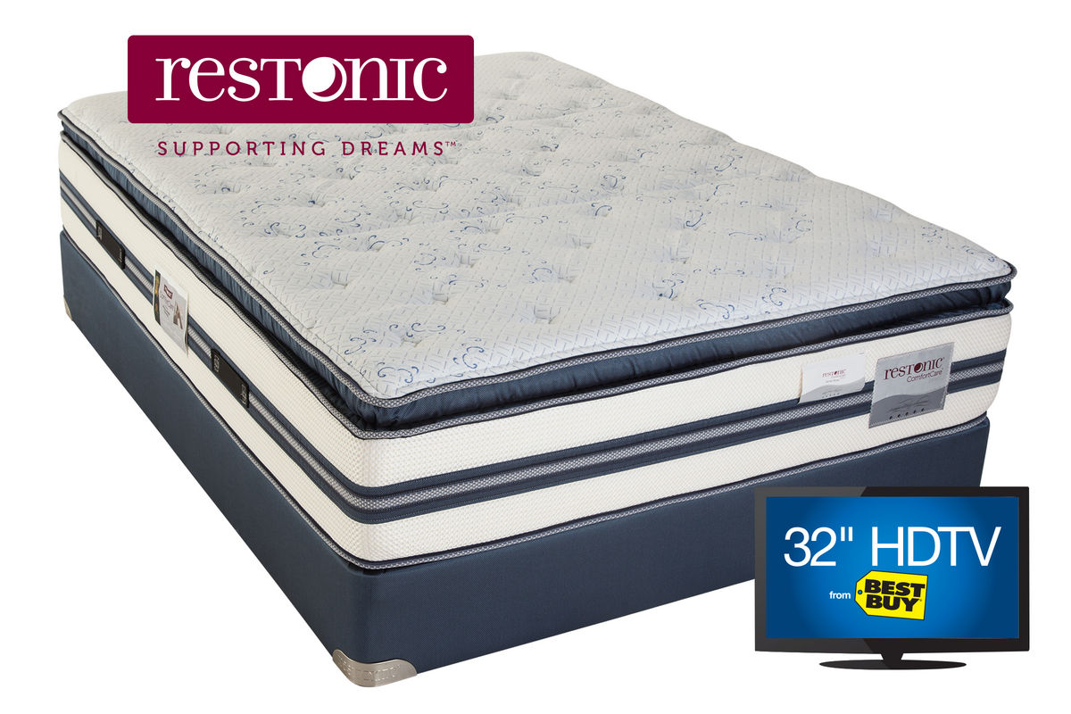 restonic pillow top mattress for sale