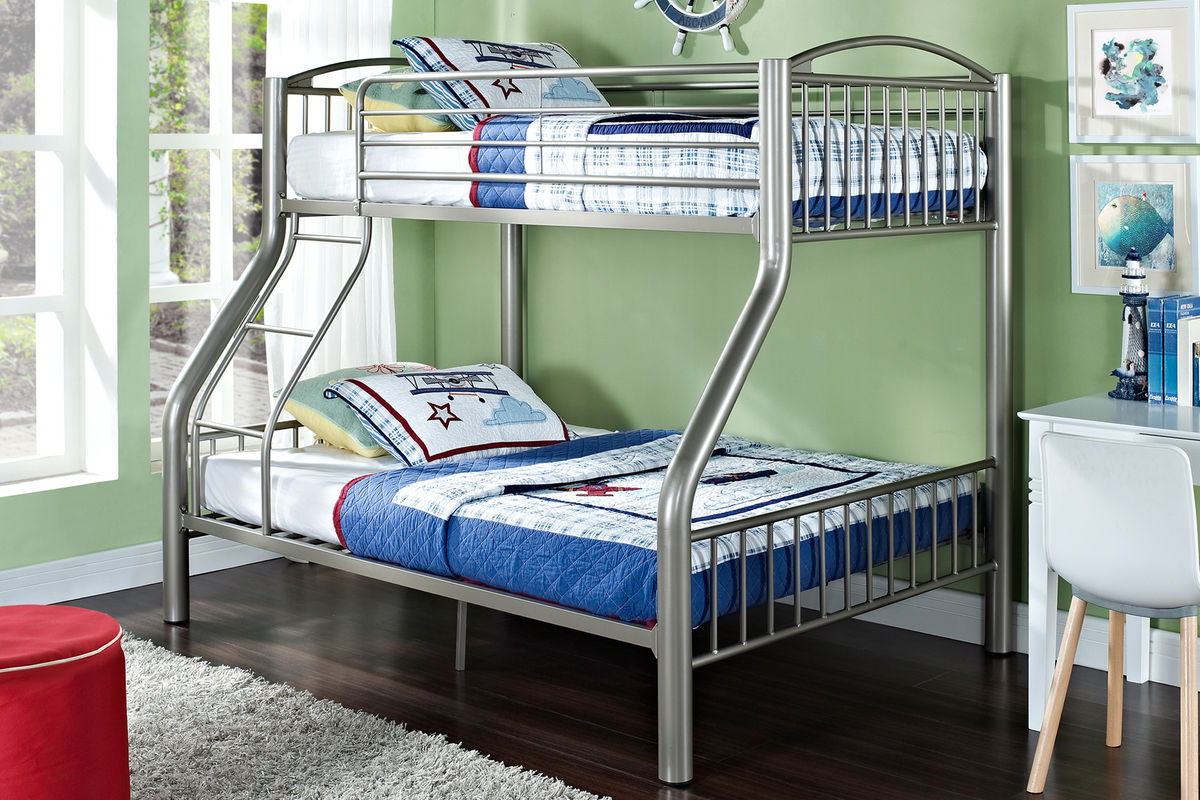 Twin/Full Bunk Bed - Pewter at Gardner-White