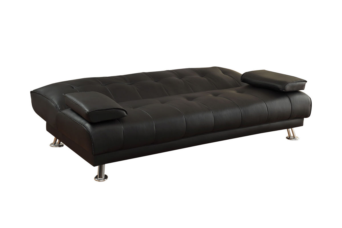 Black Leather Futon 300205 at Gardner-White