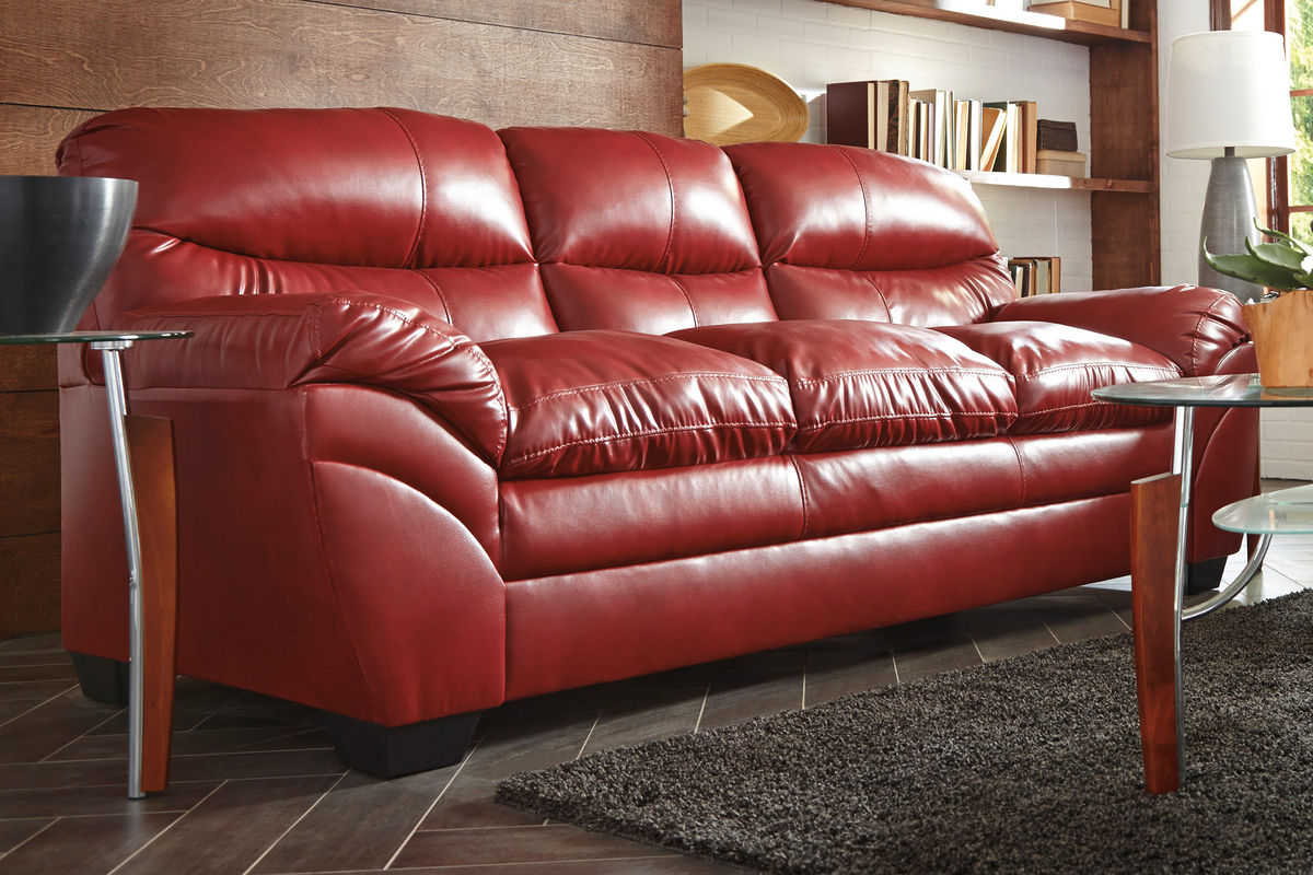 angelo brown bonded leather sofa