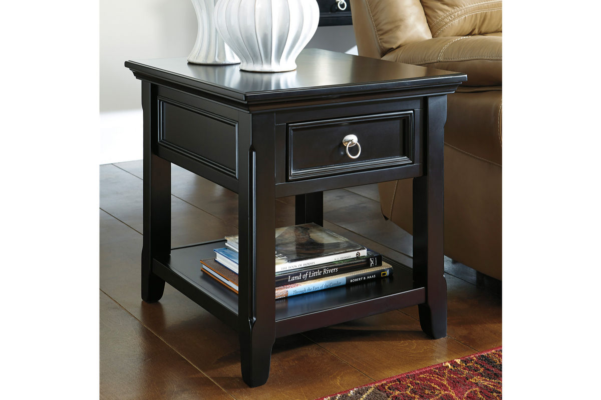 Black Rectangular End Table at Gardner-White