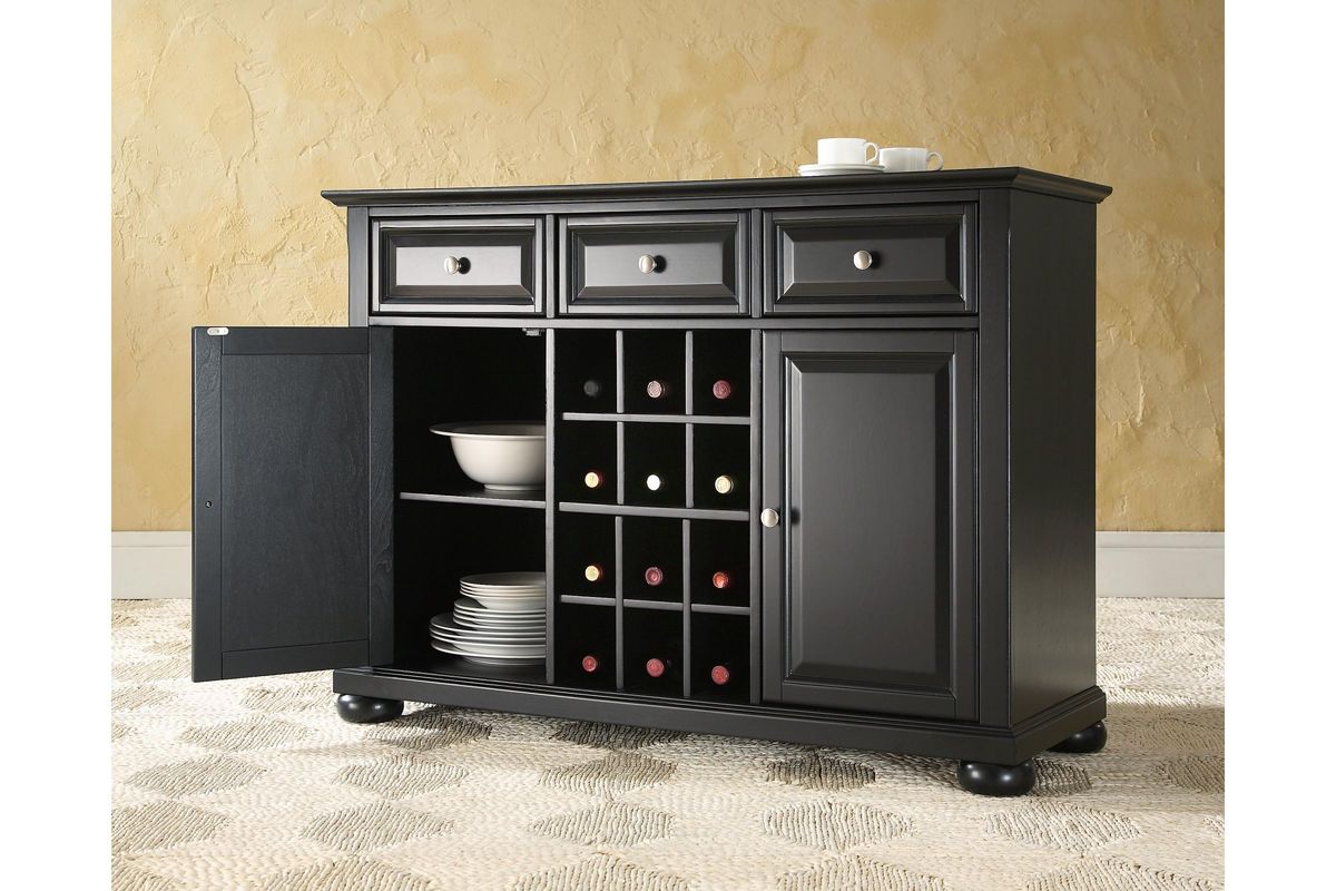 Black Buffet Wine Servers For Dining Room