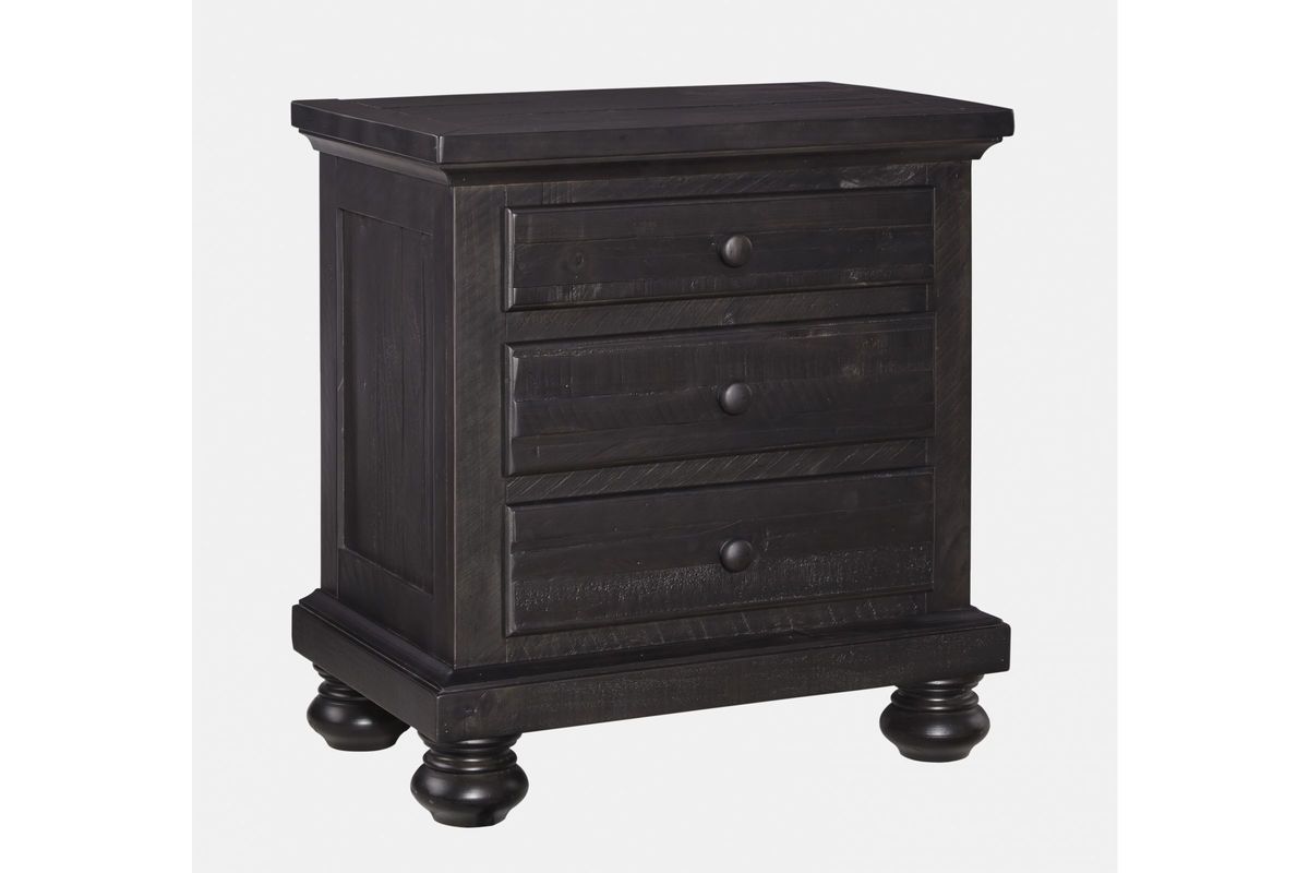 Sharlowe Three Drawer Night Stand in Charcoal by Ashley