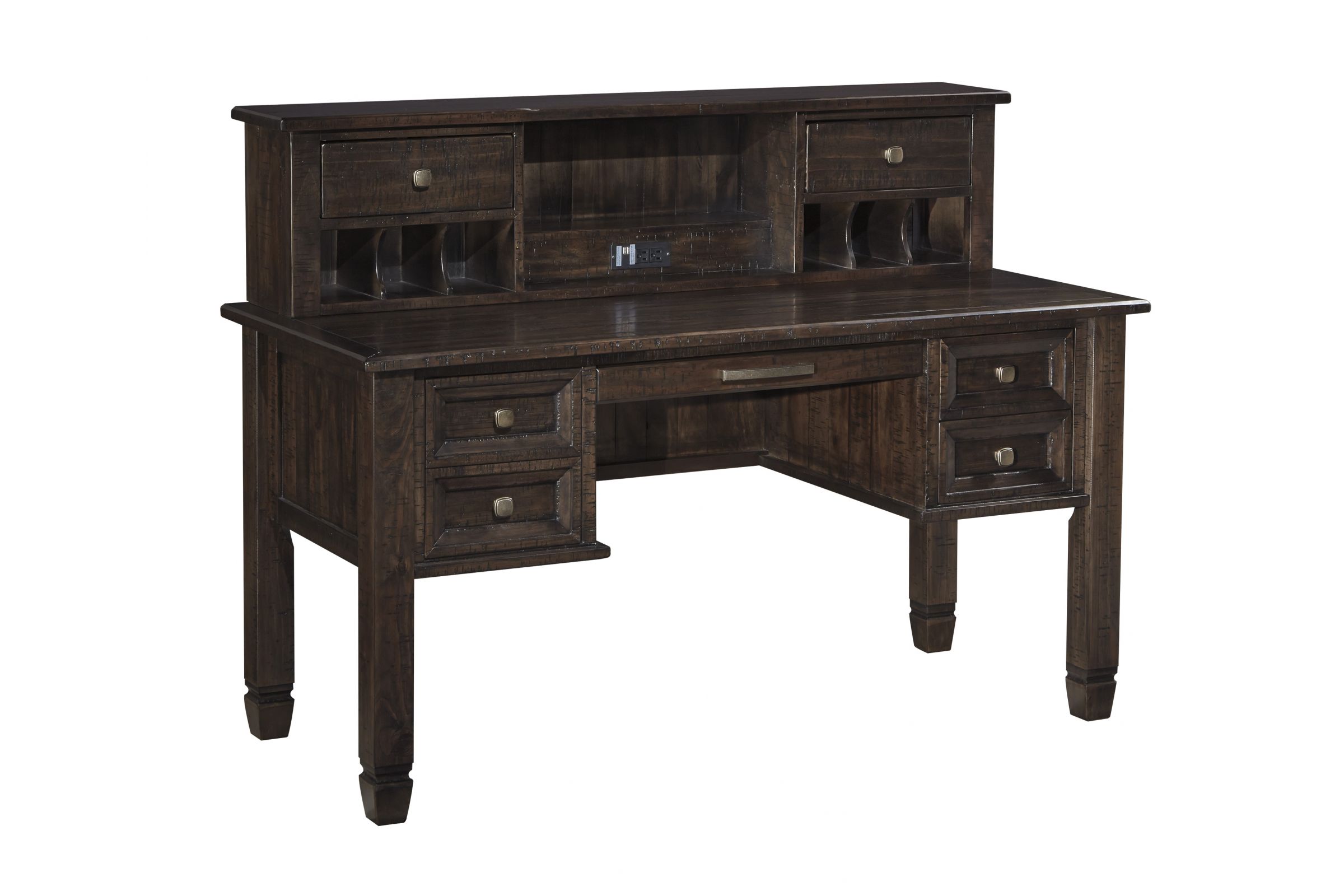 Townser Home Office Desk Hutch In Grayish Brown By Ashley Hutch