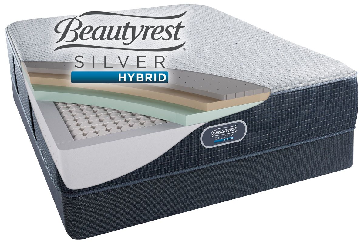 beautyrest merritt silver hybrid plush king mattress