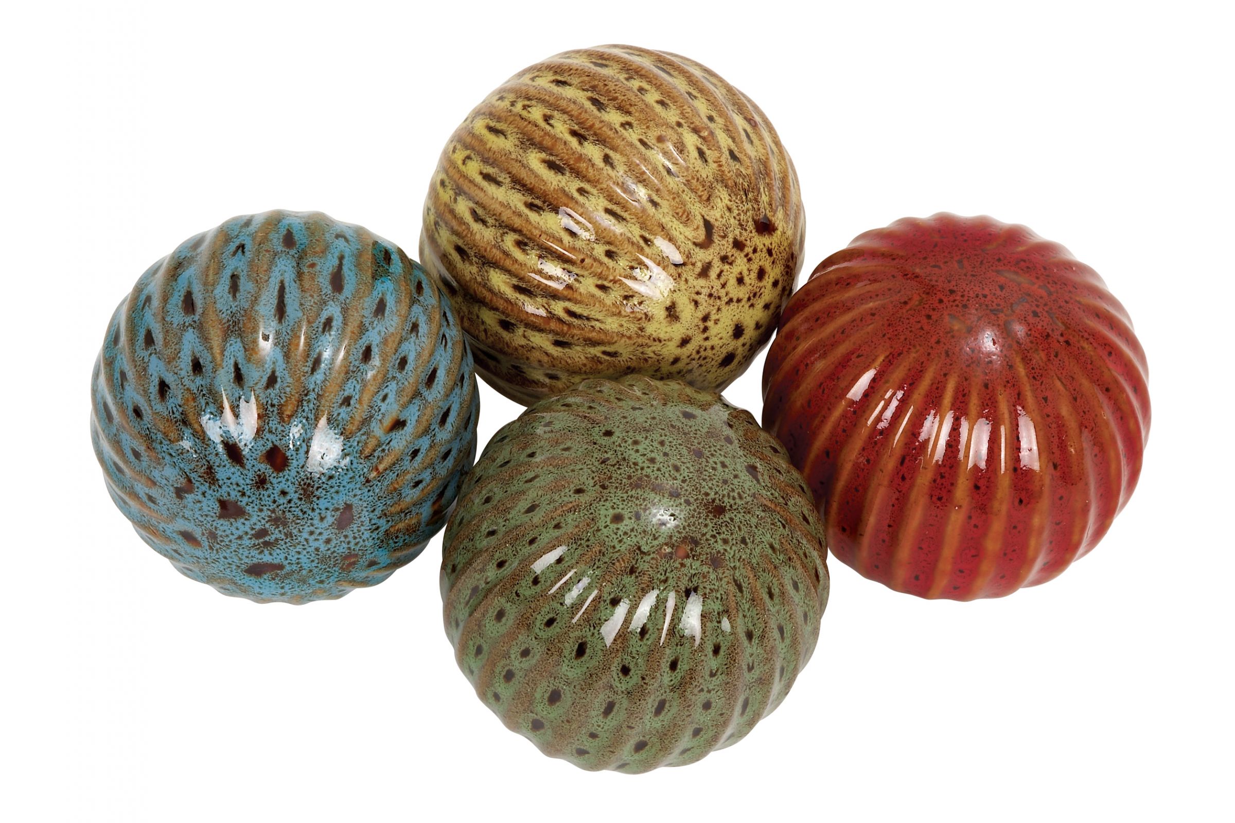 Coastal Living Ceramic Sea Urchin 4 Decorative Balls Set Of 4