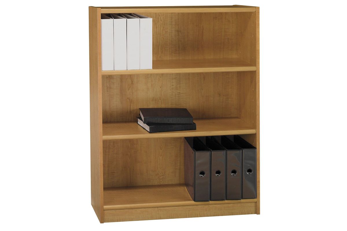 Universal 3-Shelf Bookcase in Snow Maple by Bush at ...