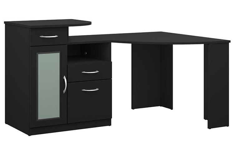 Vantage Corner Desk In Classic Black By Bush At Gardner White